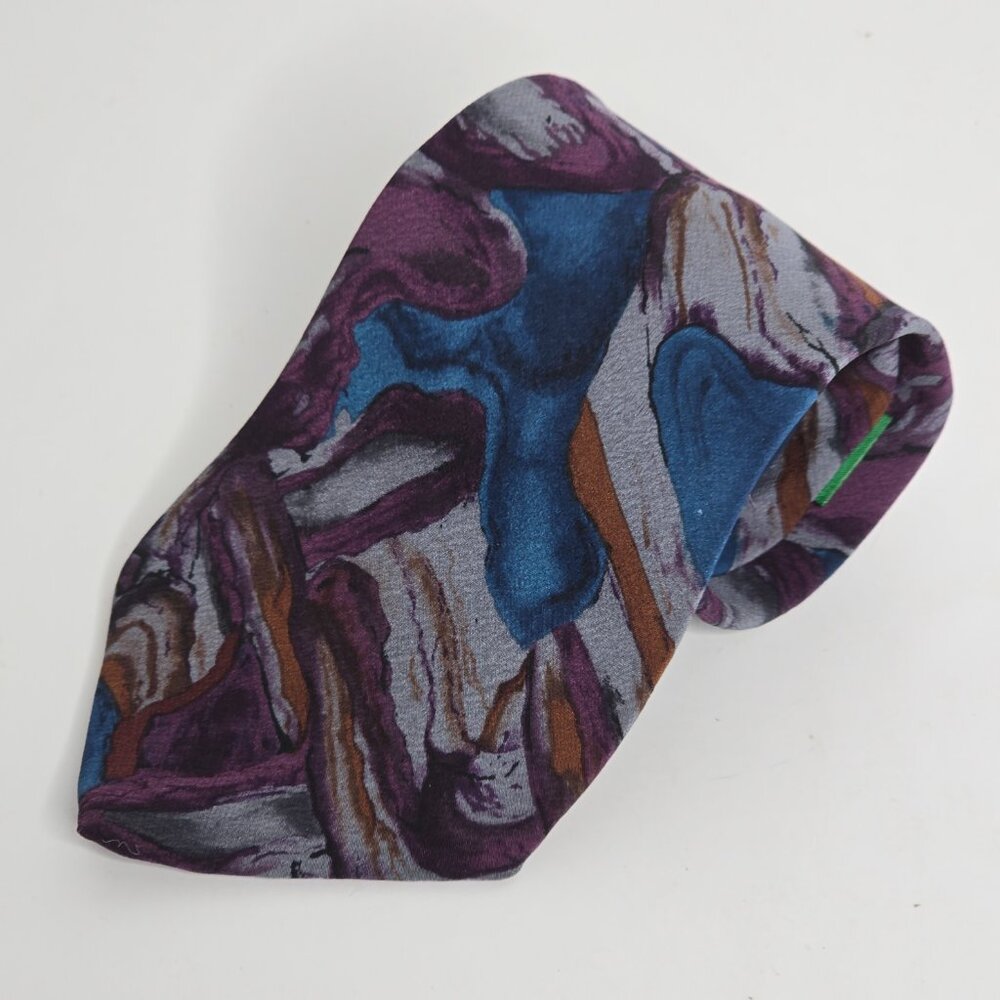 Jerry Garcia Neck Tie Collection 7 Malachite Valley Purple Blue Marble Artsy 60"